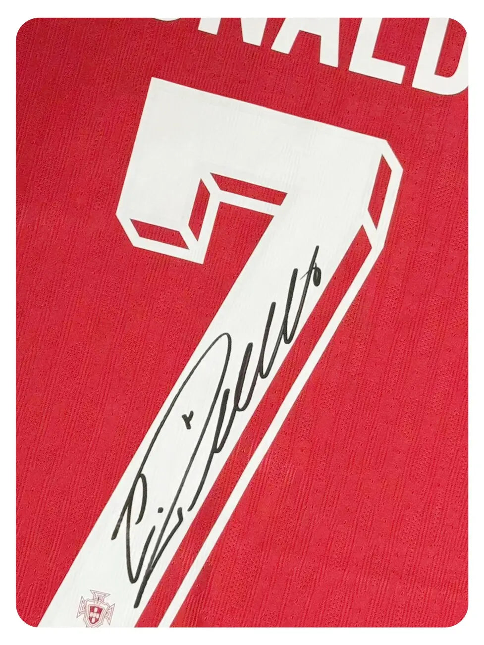CRISTIANO RONALDO | PORTUGAL 2024 HOME DISPLAY JERSEY | PRINTED SIGNATURE (SIZE L) Fan Signature Co.