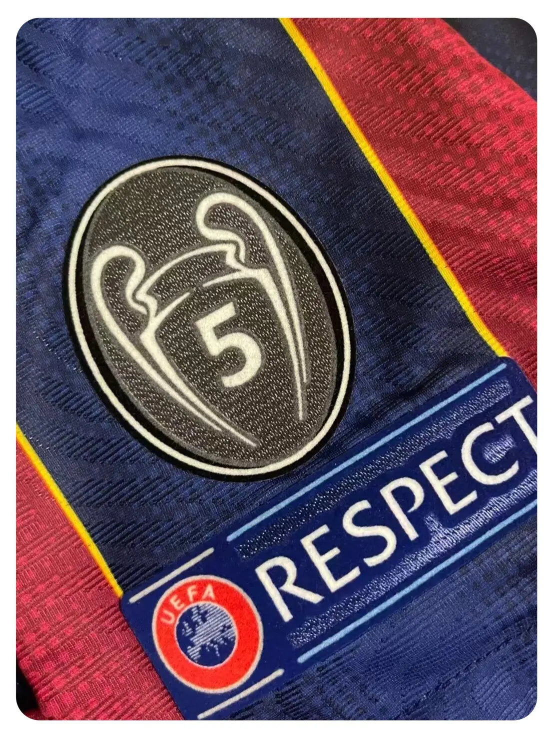 LIONEL MESSI | BARCELONA 2020-2021 UCL HOME DISPLAY JERSEY | PRINTED SIGNATURE (SIZE L) Fan Signature Co.